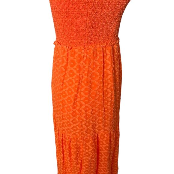 Alice + Olivia Neva Silk Blend Smocked Tiered Maxi Dress Size 4 - Picture 7 of 15